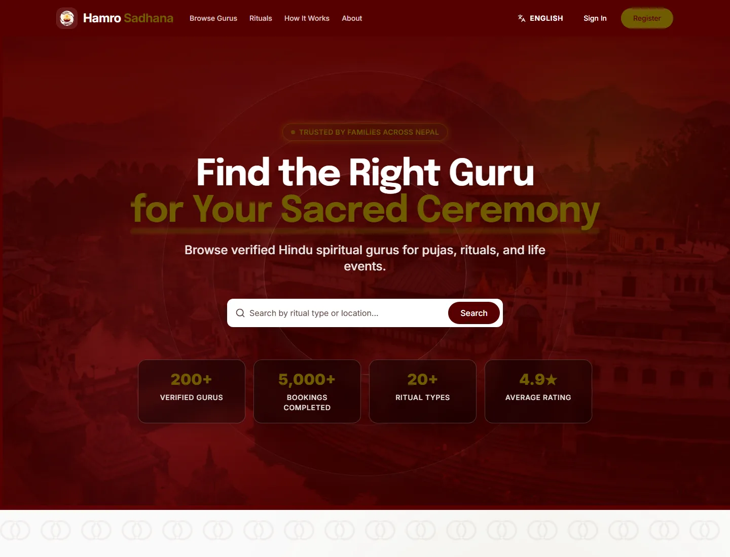 Hamro Sadhana website screenshot