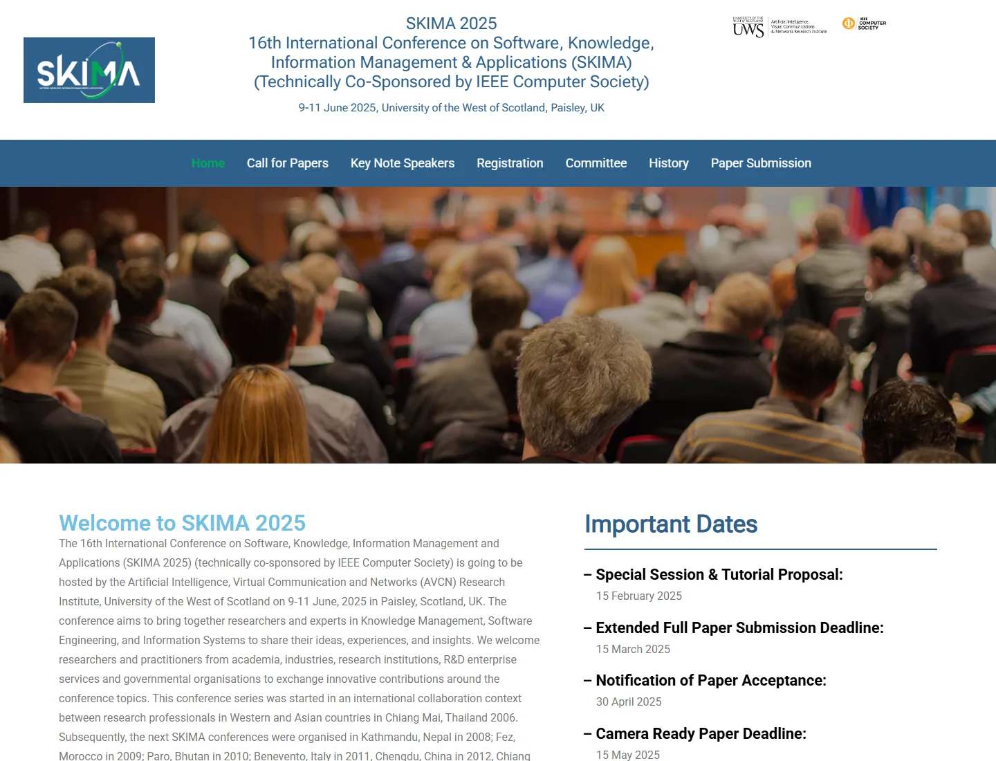 SKIMA Network website screenshot